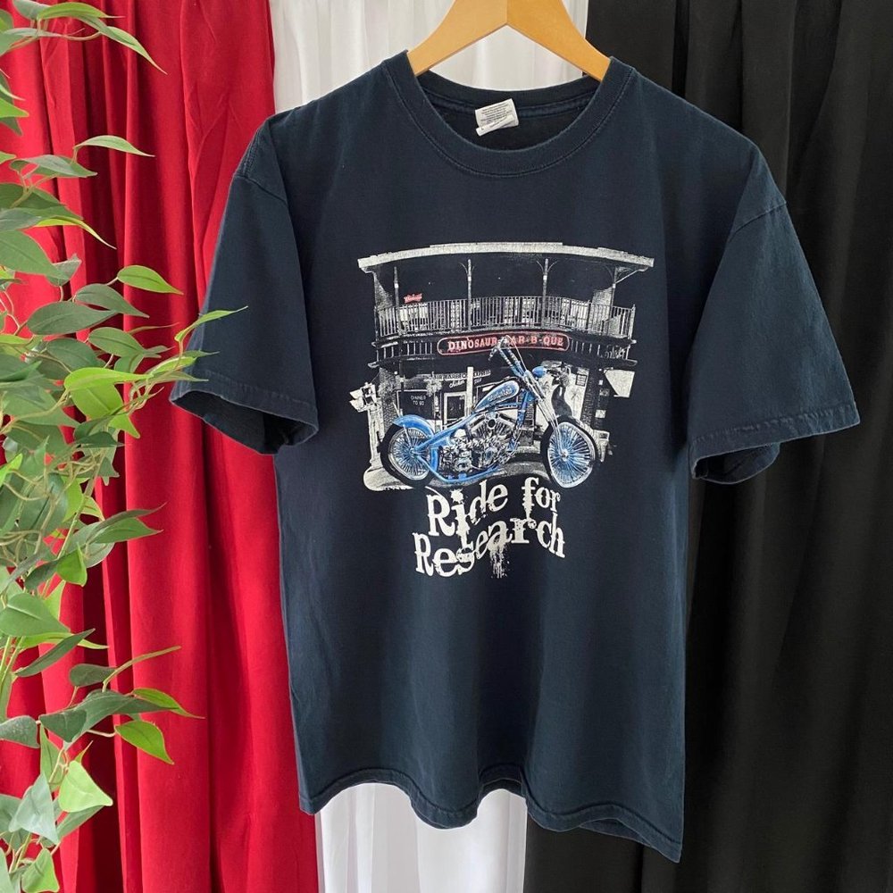 RIDE FOR RESEARCH MOTORCYCLE BIKER TEE